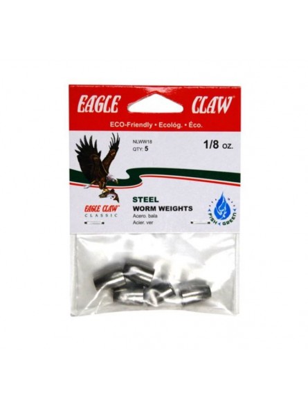 Plomada para lombriz Eagle Claw NLWW Steel Worm Weight