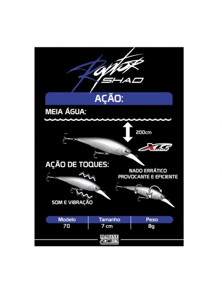 Señuelo Marine Sports Raptor Shad