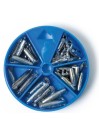 Surtido de Plomada de presión Eagle Claw Pinch-on Sinker WPODP-43 - PAQx43