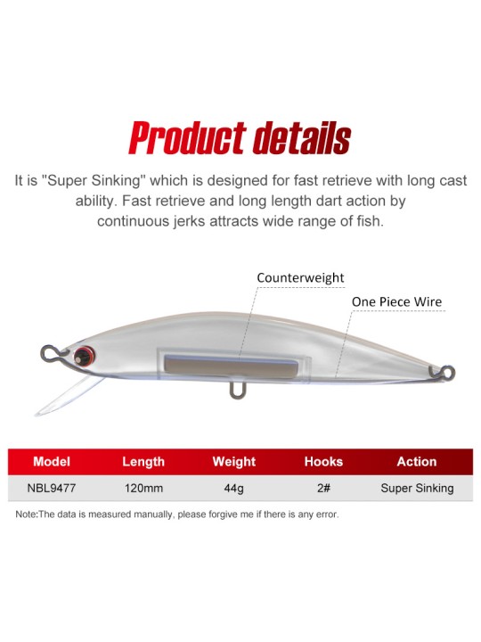 Noeby NBL9477 Rock Caster Super Sinking