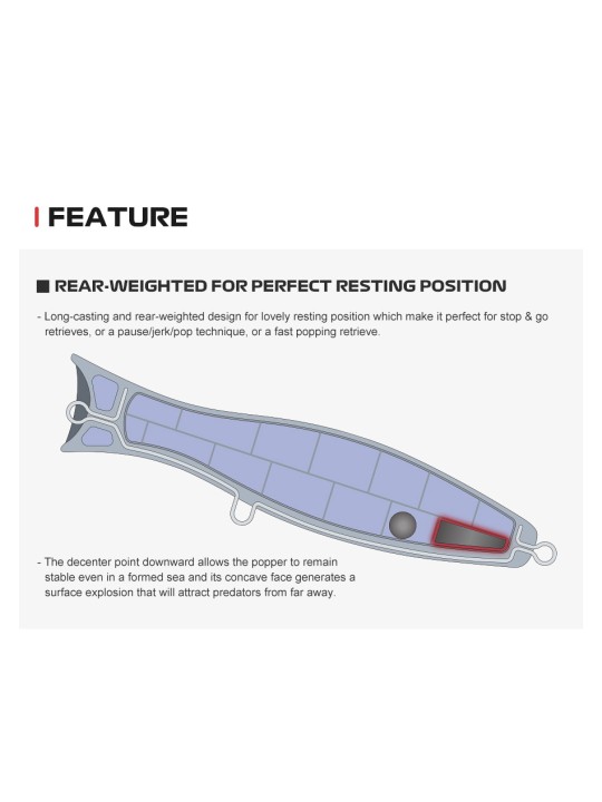 Noeby NBL9741CA Explosion Fishbone Popper Noeby NBL9741CA Explosion Fishbone Popper