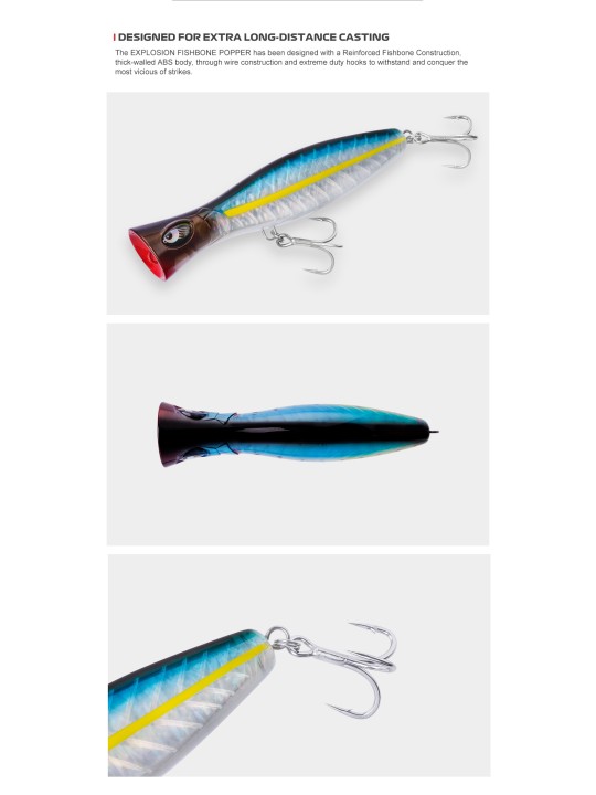 Noeby NBL9741CA Explosion Fishbone Popper Noeby NBL9741CA Explosion Fishbone Popper