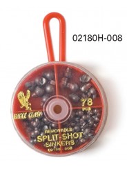 Surtido Plomadas Eagle Claw Split-Shot Sinker Removibles 02180H-008 PAQx78