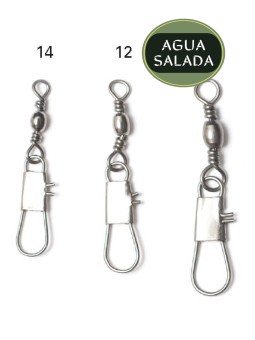 Girador con Gancho Eagle Claw Swivel with Interlock snap SLBIBK PAQx20