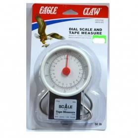 Balanza Eagle Claw 50lb Pesa Pesca con cuadrante y cinta métrica