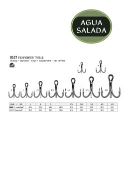 Anzuelo Tripleta VMC 8527 Fishfighter Treble 6X PAQx5